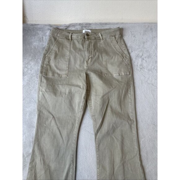 Pistola Size 32 Khaki Utility Patch Pocket Flare Leg Pants - Picture 3 of 12